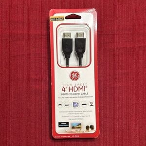 . New GE high speed 4’ HDMI cable